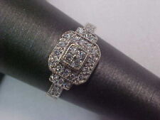 VINTAGE NATURAL DIAMOND RING 14K WHITE GOLD sz6 for sale  Shipping to South Africa