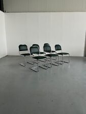 1 de 6 cadeiras Bauhaus Design cromadas, aço e couro sintético verde, anos 80 Itália, usado comprar usado  Enviando para Brazil