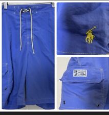 Usado, Pantalones cortos de tabla Polo Ralph de colección para hombre grandes baúles de baño rayón pony de playa segunda mano  Embacar hacia Argentina