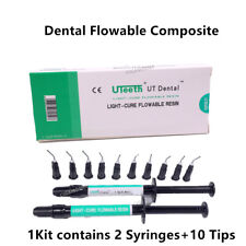 Kit de 2 seringas de resina de fluxo composto fluível dental cura leve pontas A1 A2 A3 comprar usado  Enviando para Brazil