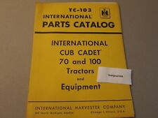 Usado, International Cub Cadet TC-103 1963 70 y 100 piezas de tractores catálogo más listados segunda mano  Embacar hacia Argentina