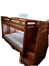 Used, bunk beds twin over full wood for sale  Shipping to South Africa