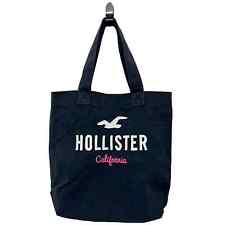 Usado, Bolsa tote Hollister California azul marinho rosa algodão lona macia branco rosa logotipo comprar usado  Enviando para Brazil