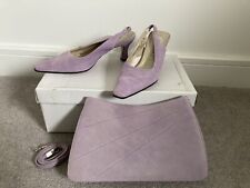 Shoes 4.5  and Matching Handbag Lilac Suede  by Jacques Vert  Wedding Occasion for sale  Shipping to South Africa