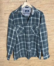Used, VTG Back Packer Flannel Plaid Shirt Men's Large Gray Green Cream for sale  Shipping to South Africa