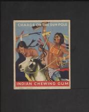 1947 Goudey Indian Gum Black Back #56 Charge on the Sun Pole NO Creases!, used for sale  Shipping to South Africa