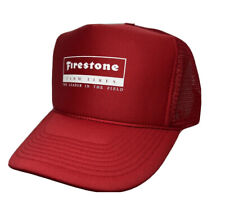 Boné chapéu vintage Firestone Farm pneus Snap Back malha vermelha caminhoneiro NOS masculino comprar usado  Enviando para Brazil