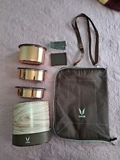 Vaya Tyffyn Brown Copper-Finished Steel Lunch Box with Bag & 3 Containers  for sale  Shipping to South Africa