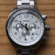 Fossil Flight CH2696 Wrist Watch For Men Quartz Brushed Stainless Steel Silver, used for sale  Shipping to South Africa