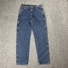 Calça jeans masculina Old Mill 33x34 azul denim carpinteiro trabalho laço martelo comprar usado  Enviando para Brazil