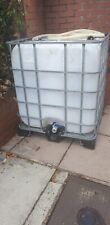 Used, 1000 LITRE IBC LIQUID STORAGE CONTAINER TANK. WATER. FUEL. DIESEL. OIL. WASTE.  for sale  WARRINGTON