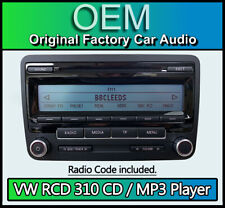 VW RCD 310 CD MP3 Player, VW Transporter T5 auto estéreo unidad principal, con código de radio segunda mano  Embacar hacia Spain