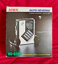 RARO VINTAGE AIWA HS-G350 toca-fitas cassete com equalizador de 3 bandas e reverso automático na origem. Caixa! comprar usado  Enviando para Brazil