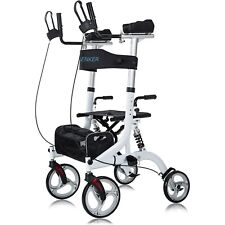 Upright Rollator Walker Stand Up With Seat For Senior Shock Absorber 10" Wheel for sale  Shipping to South Africa