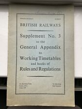 British railways supplement for sale  DONCASTER