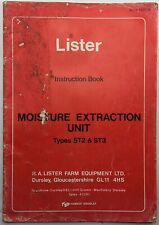Lister instruction book for sale  BOURNEMOUTH