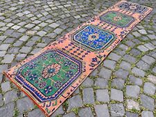 Carpet, Bohemian wool runner rug, Turkish vintage handmade rug runner,1,8 x 7,5, used for sale  Shipping to South Africa