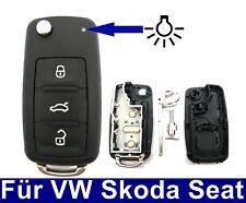 3Tasten Ersatz Neu Klappschlüssel Fernbedienung Gehäuse für VW Skoda Seat, usado comprar usado  Enviando para Brazil