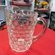 Large Heavy Cut Glass Tea Pitcher  9” Tall, used for sale  Shipping to South Africa