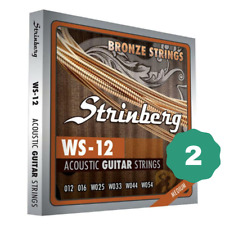 Cordas de guitarra acústica Strinberg WS-12 bronze claro (pacote com 2), usado comprar usado  Enviando para Brazil