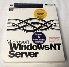 Microsoft Windows NT 4.0 Server Box Set, lacrado de fábrica novo na caixa, novo, não usado, 5 usuários comprar usado  Enviando para Brazil