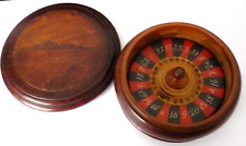 Jogo de roleta antigo em caixa redonda de madeira árvore números pintados à mão comprar usado  Enviando para Brazil