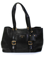 Bolsa satchel feminina Prada couro tom dourado fivela fecho de pressão preta tamanho G comprar usado  Enviando para Brazil