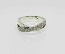 Used, Fabulous Solid Crossover Band Ring 925 Silver Size N~N1/2 Weight 3.30 g #13799 for sale  Shipping to South Africa