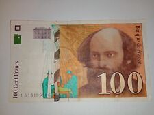 Papel moneda Francia 100 francos 1997 estado circulado mundo extranjero segunda mano  Embacar hacia Argentina