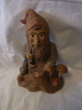 Yard Gnome Sits on Tree Stump Ceramic Gartenzwerg Vintage German  #OBN13 for sale  Shipping to South Africa