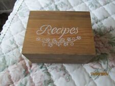 Wooden recipe box for sale  PRESTON