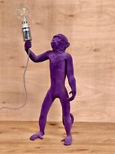 Large 54cm Purple Monkey Floor Lamp (Resin / Felt Like Material), used for sale  Shipping to South Africa