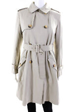 Red Valentino Women's Double Breasted Collared Trench Coat Beige Size 44 for sale  Shipping to South Africa