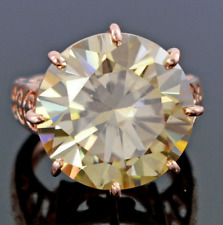 A Beautiful 12.75 ct Champagne Treated Diamond Ring With Great Luster AAA VVSI for sale  Shipping to South Africa