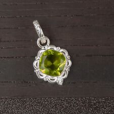 Natural Peridot Gemstone Pendant GREEN 925 Sterling Silver Indian Jewelry for sale  Shipping to South Africa
