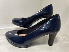 Navy patent shoes for sale  NEWPORT