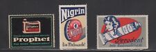 Lote de 3 selos publicitários alemães - 2 de higiene oral, 1 creme para sapatos comprar usado  Enviando para Brazil
