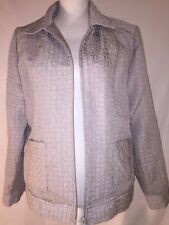 Susan Graver Style QVC Fashion Jacket Gray Zip Medium Lined Lightweight  for sale  Shipping to South Africa