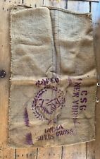 Vintage 50kg Indian Niger Seed Burlap Bag 26" by 41", used for sale  Shipping to South Africa