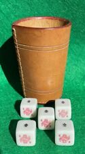 Vintage leather dice for sale  WOKINGHAM