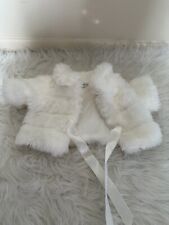 Used, Build A Bear White Faux Fur Coat Ribbon Tie for sale  Shipping to South Africa