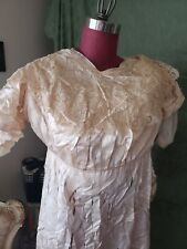 Vestido de noiva eduardiano de seda guerra civil colarinho de renda proveniência boneca exibição comprar usado  Enviando para Brazil