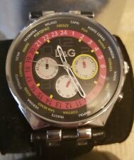 Reloj ORIGINAL D&G Para Hombre Único 46mm Cronógrafo Rojo Cuero Negro Dolce Gabbana segunda mano  Embacar hacia Argentina