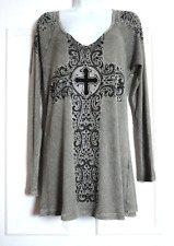 Used, Vocal XL Embellished Cross Long Sleeve Top for sale  Shipping to South Africa