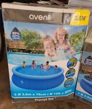 Conjunto de piscina inflável Avenli chão quintal piscina 3,6 M 12 pés × 30 pol. Novo comprar usado  Enviando para Brazil