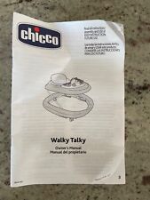 Instruciton instrucciones manuales del propietario SOLO para caminante bebé Chicco Walky Talky segunda mano  Embacar hacia Argentina