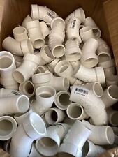75+White 1-1/2” Charlotte #323 PVC DWV 1/8” Bent Street Elbow SPG x Hub for sale  Shipping to South Africa