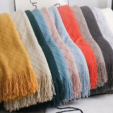 Usado, Cobertores de malha nórdicos com borlas capa de sofá-cama cobertor de arremesso comprar usado  Enviando para Brazil