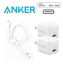 Anker 20W USB-C Fast Wall Charger and Cable Combo for iPhone 13 14 15 Pro, used for sale  Shipping to South Africa