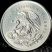 *Hermosa* Auténtica Moneda de Plata Fina México 25 Centavos .300 "Gorra y Escalas"  segunda mano  Embacar hacia Mexico
